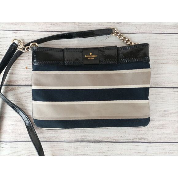 KATE SPADE Primrose Hill Stripe ARICA Bow PURSE Crossbody - Picture 2 of 5